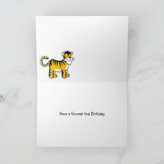 2e carte d'anniversaire - Tigre (Intérieur)