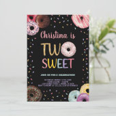 2e Deux couleurs douces Donut Invitations d'annive (Debout devant)