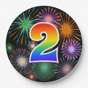 2e evenement - Leuk, Kleurrijk, Moedig, Regenboog Papieren Bordje