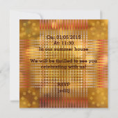 2e fête d'anniversaire - Invitation d'or (Dos)
