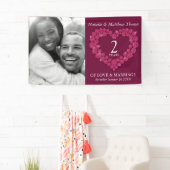 2e foto van Garnet Wedding Jubileum donkerrood Spandoek (Insitu)