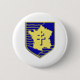 2e Franse Pantserdivisie Ronde Button 5,7 Cm