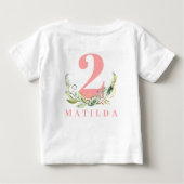 2e geboortedag Bladeren + Bloemen Leeftijd Nummer (Achterkant)