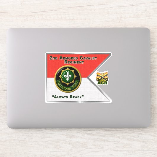 2e gepantserde cavalerie Regiment "Altijd klaar" Sticker (Computer)