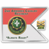 2e gepantserde cavalerie sticker (Voorkant)