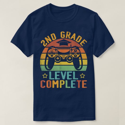 2e graad Afstuderen Level Complete Video Game Cla T-shirt (Design voorkant)