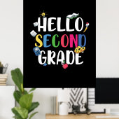 2e graad leraar Hallo tweede graad Poster (Thuiskantoor)