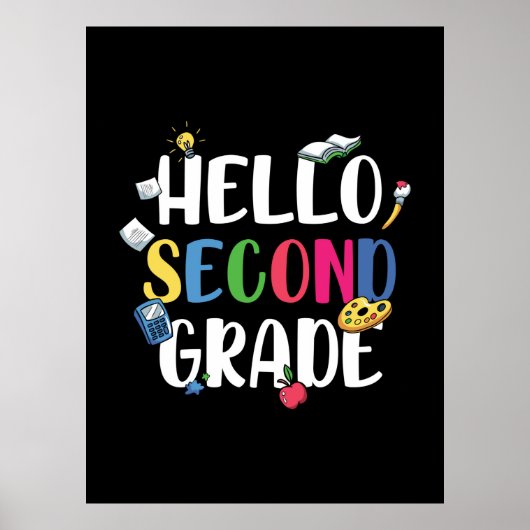 2e graad leraar Hallo tweede graad Poster (Voorkant)