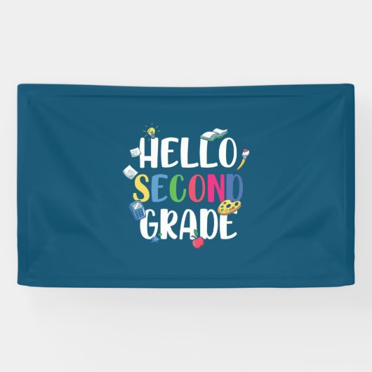 2e graad leraar Hallo tweede graad Spandoek (Horizontaal)