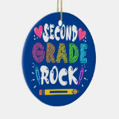 2e graad lerarenstudent Gift Keramisch Ornament (Rechts)