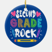 2e graad lerarenstudent Gift Keramisch Ornament (Achterkant)