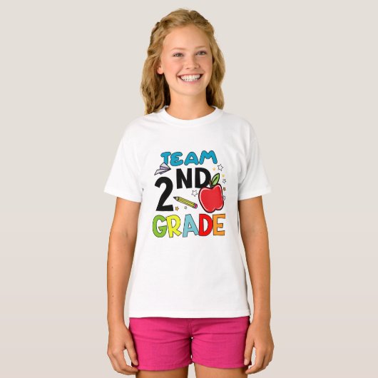 2e graad Team 2e graad dik didactische cadeaus T-shirt (Voorkant volledig)