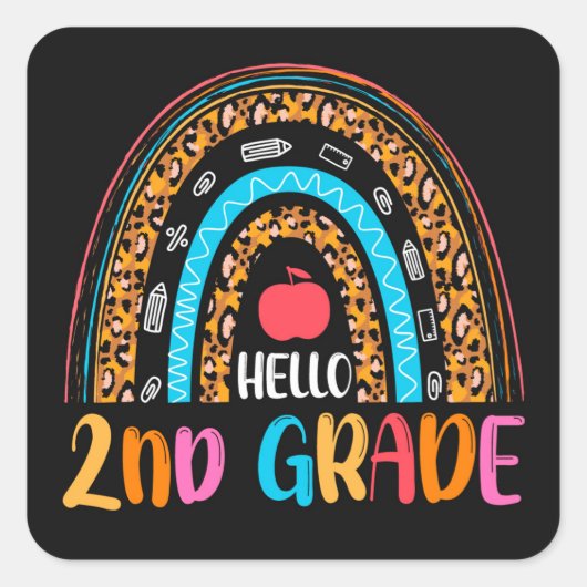 2e graadkwadraat Sticker (Voorkant)