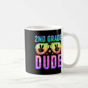 2e Grade Cool Dude Tie Dye Terug naar school Tweed Koffiemok