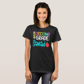 2e Grade Squad Team Crew Back School Afstuderen T T-shirt (Voorkant volledig)