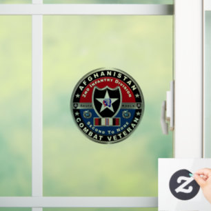 2e infanteriedivisie "Afghanistan Combat Veteran" Raamsticker