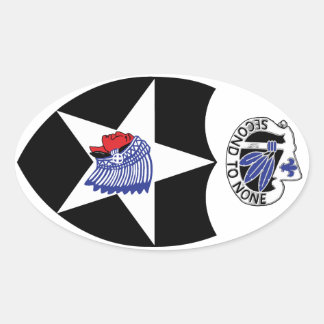 2e Infanteriedivisie, geen tweede. Ovale Sticker