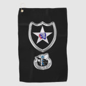 2e infanteriedivisie Gepersonaliseerd pleister Golfhanddoek (Voorkant)