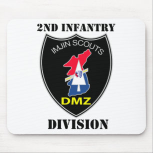 2e infanteriedivisie - Imjin-sokken met tekst Muismat