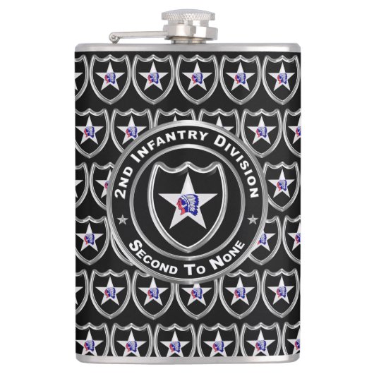 2e infanteriedivisie, in ruste heupfles (Voorkant)