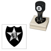 2e Infanteriedivisie Indianhead Veterans Vets Rubberstempel (Gestempeld)