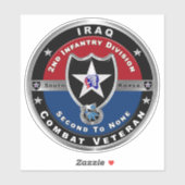 2e infanteriedivisie Iraakse veteranenauto Sticker (Vel)