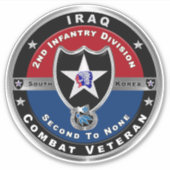 2e infanteriedivisie Iraakse veteranenauto Sticker (Voorkant)