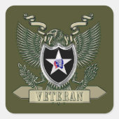 2e Infanteriedivisie Vierkante Sticker (Voorkant)