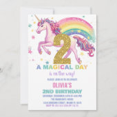 2e Invitations d'anniversaire de l'Unicorne (Devant)