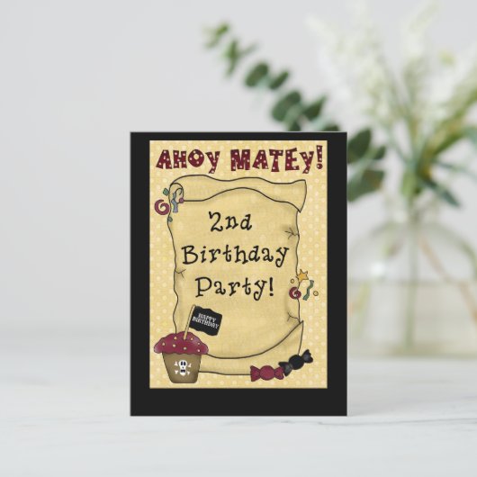 2e Invitations d'anniversaire de pirates (Debout devant)