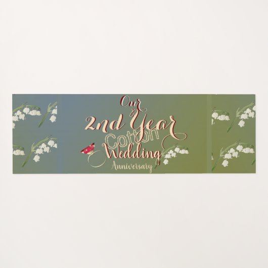 2e jaar Jubileum katoenbruiloft Yoga Mat (Achterkant (horizontaal))