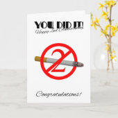 2e Jubileum van stoppen met roken Wenskaart Kaart (Gele Bloem)