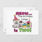 2e kitten verjaardag Tshirts en geschenken Briefkaart (Voorkant / Achterkant)