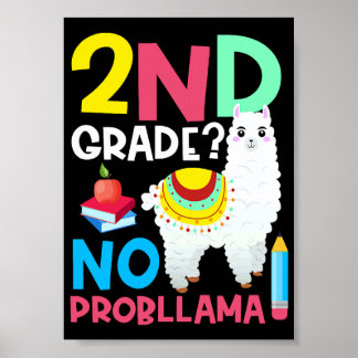 2e klas geen probleem lama Humor voor leraren twee Poster