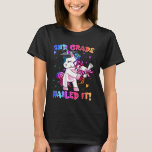 2e klas genageld het eenhoorn gelukkig laatste dag t-shirt