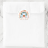2e klas leraar Boho regenboog terug naar schooller Ronde Sticker (Tas)