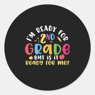 2e klas leraar: ik ben klaar voor de 2e klas ronde sticker