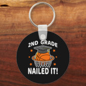 2e klas nailed it basketbalspeler Afstuderen B Sleutelhanger (Voorkant)
