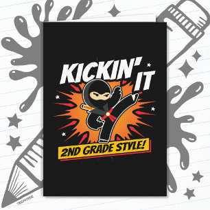 2e klas ninja trap eerste dag terug naar school kaart