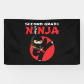 2e klas ninja trap eerste dag terug naar school spandoek (Horizontaal)