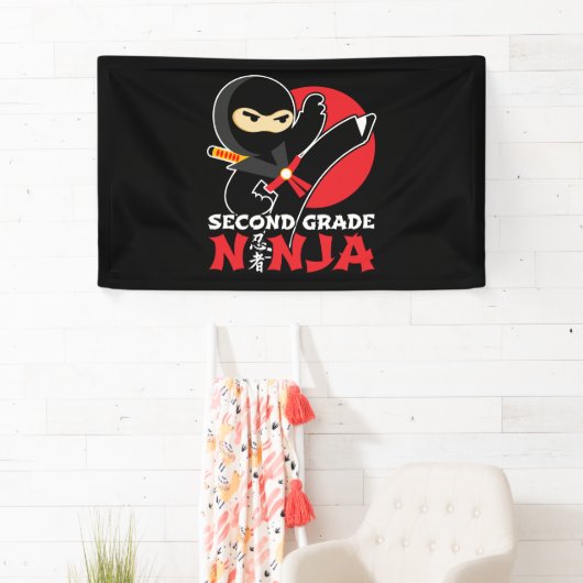2e klas ninja trap eerste dag terug naar school spandoek (Insitu)