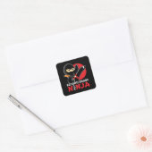2e klas ninja trap eerste dag terug naar school vierkante sticker (Envelop)