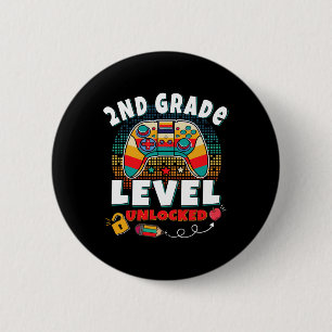 2e klas niveau ontgrendeld videogame Byck naar sch Ronde Button 5,7 Cm
