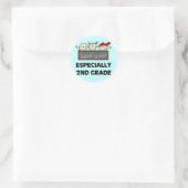 2e klas School is Cool Tshirts en geschenken Ronde Sticker (Tas)