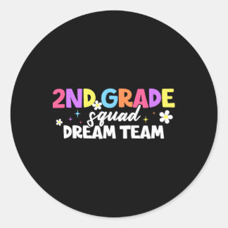 2e klas squad droomteam leraar student terug naar  ronde sticker