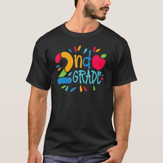 2e klas terug naar school t-shirt (Voorkant)