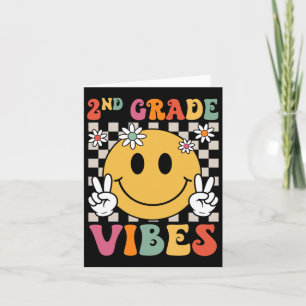 2e klas vibes meisjes retro glimlach leraar team s kaart