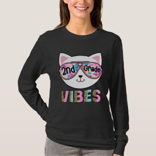 2e klas vibes terug naar school kat meisje ie dye t-shirt