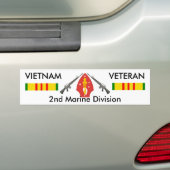 2e marinier Div bumper sticker (Op auto)