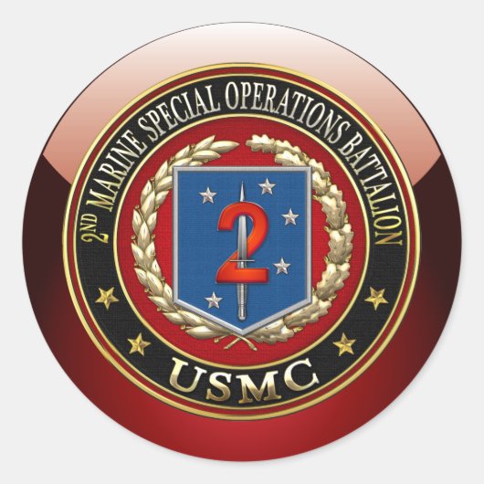 2e MSOB [3D] Ronde Sticker (Voorkant)